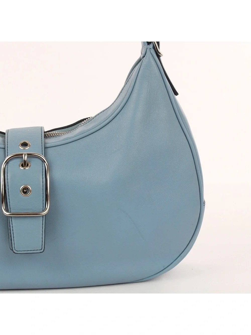Coach 7592 Blue Leather Vintage Hamptons Hobo Bag